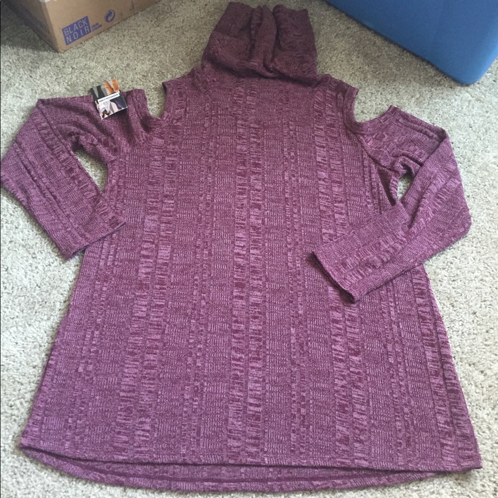Socialite Red Cowl Neck Sweater